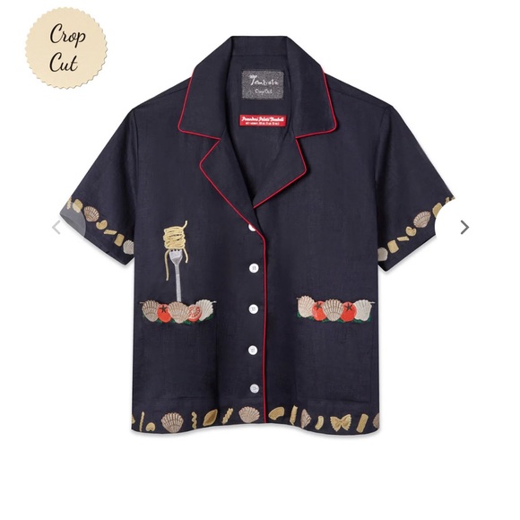 tombolo Tops - Tombolo Vongole crop shirt and matching shorts